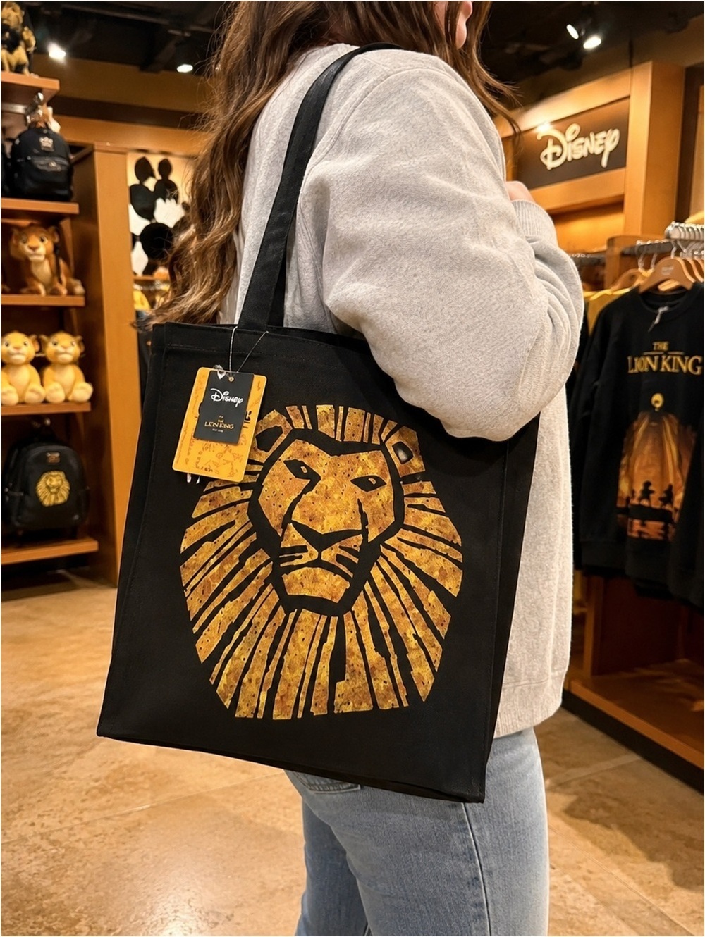 Disney Lion King Tote Bag Black Gold Simba NWT Shoulder Bag